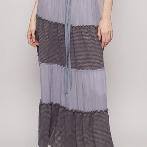 POL Elegant Gray Maxi Skirt Small S